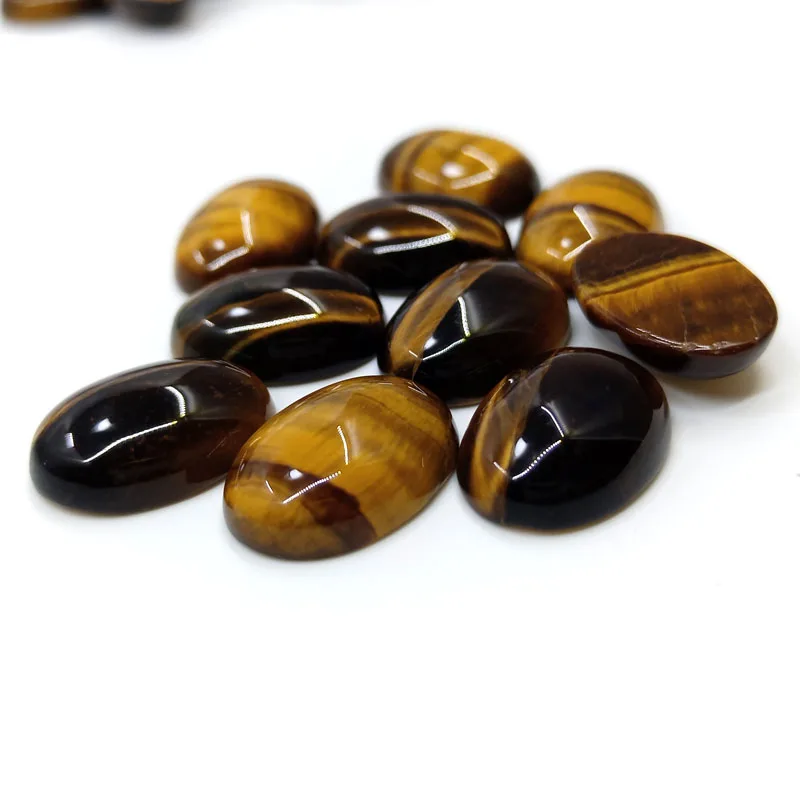 Драгоценный камень коричневый тигровый глаз Овальный Кабошон для изготовления кулона