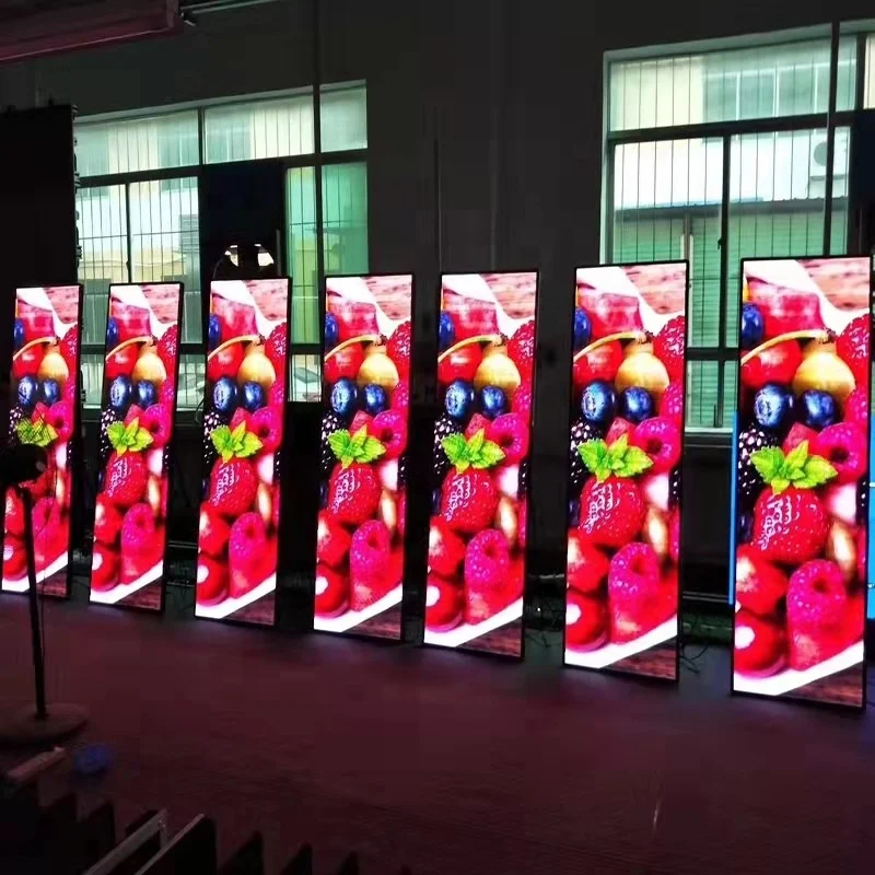 HD Indoor Portable Led Advertising Poster  P2 P2.5 P3 P4 Standing  Display  Led Poster Mirror Led Screen For Shop Advertising