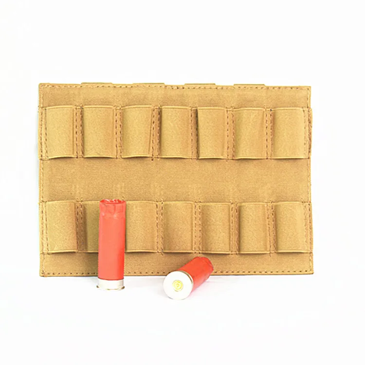 14 Shots Molle Ammo Pouch EDC Utility Hunting Mag Bag Elastic 600D Nylon Waterproof Bullet Holder for Tactical Backpack Vest