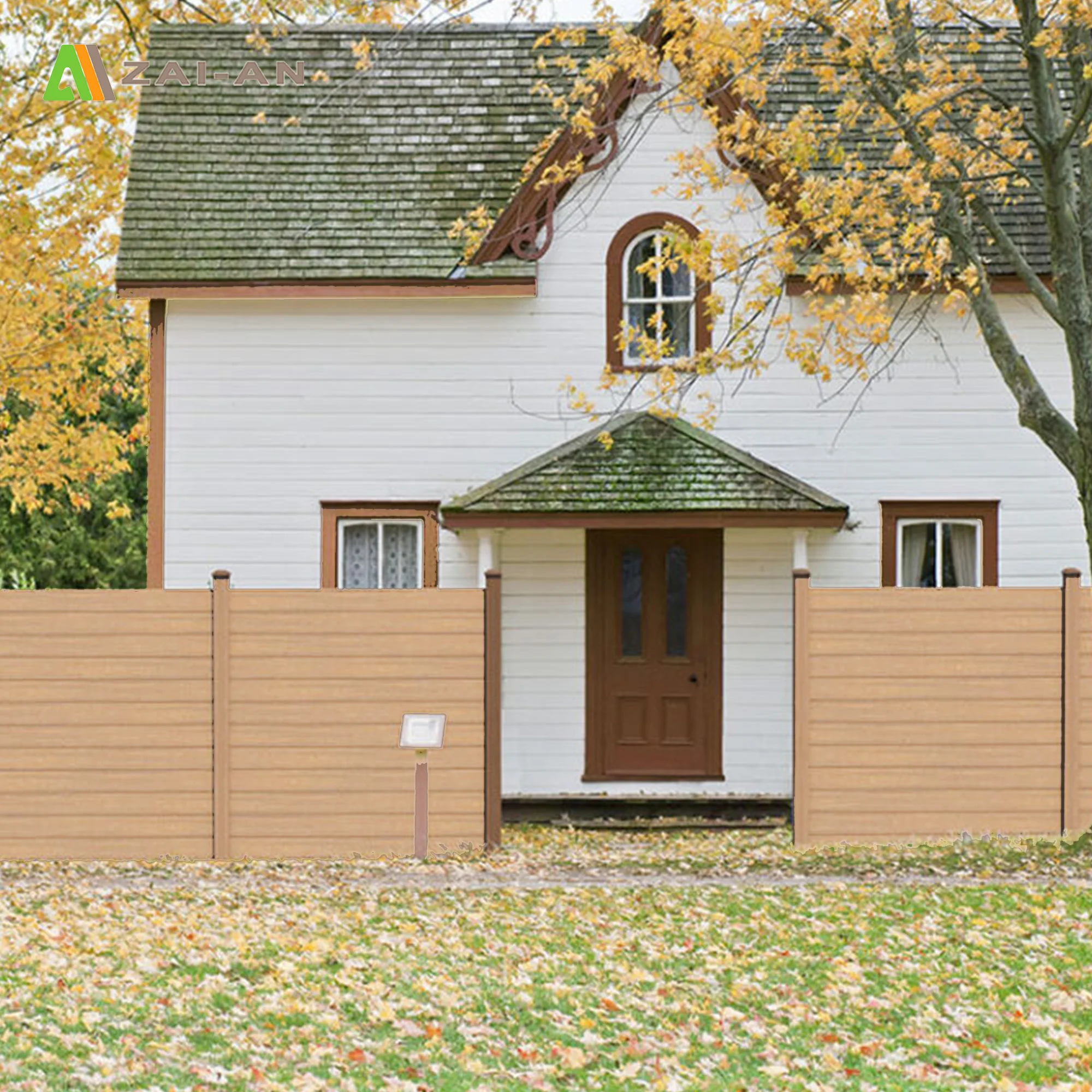 Beautiful fence gate designs house garden security white pvc fence for protect privacy