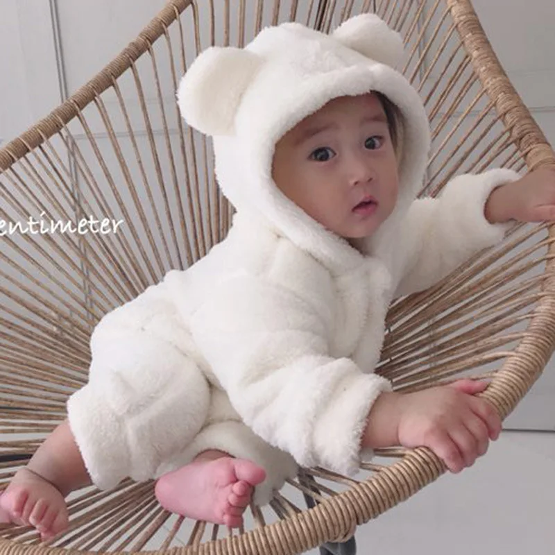 Ivy70133B Spring new year cotton baby girl print romper jumpsuit with hats kids cute bear clothing