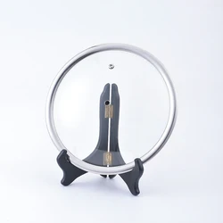 China Professional Manufacture Square Tempered Glass Pan Cover With Handle Aluminum Pan Oval Glass Cover