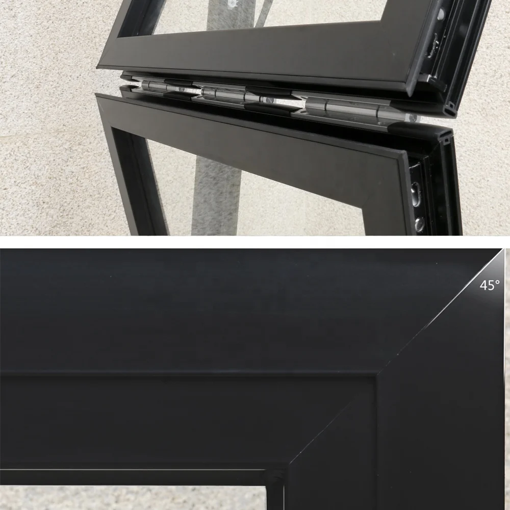 Plastic Bifold Window Anti Hurricane Impact Rated Glass UPVC Folding Windows