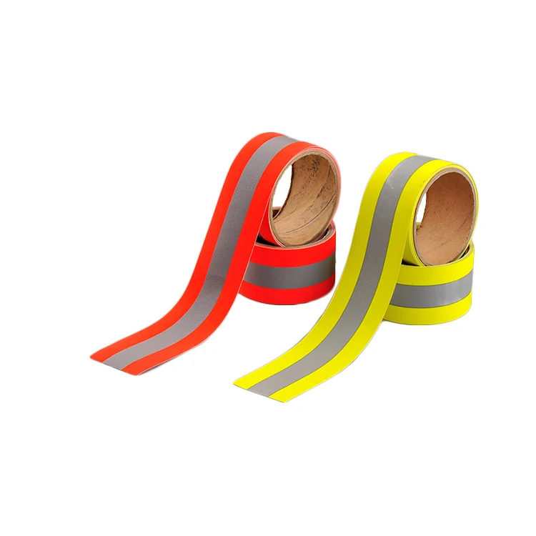  High visibility flame retardant warning safety strip reflective material products fabric tape