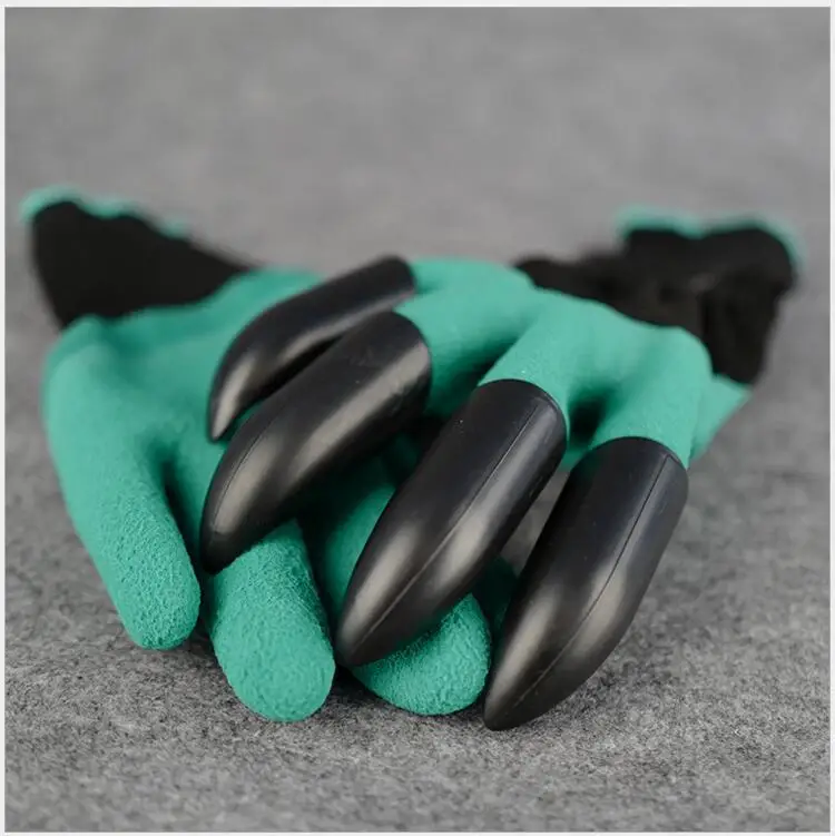 Custom Waterproof Breathable Latex Digging Planting Agriculture Garden Gloves With Claws