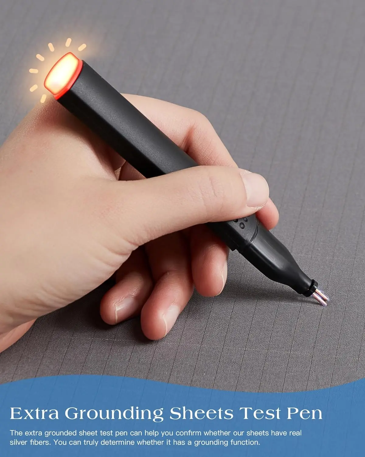 Organic Cotton Fitted Grounding Sheets With Conductive Silver Grounding Cord King Queen Size For Better Sleep Native Health