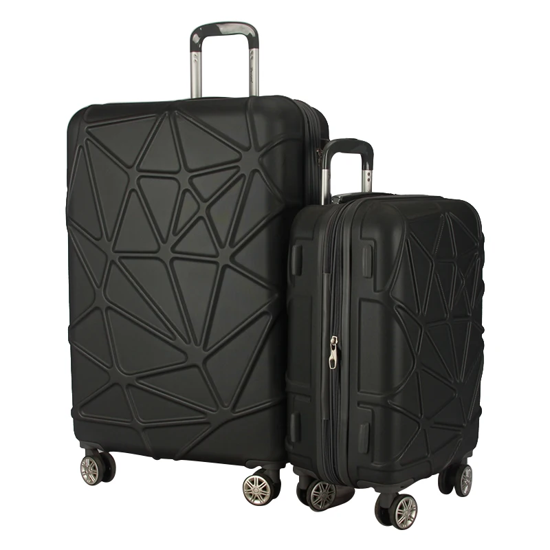 Durable hard shell business spider web traveling black novelty luggage suitcase bags wholesale