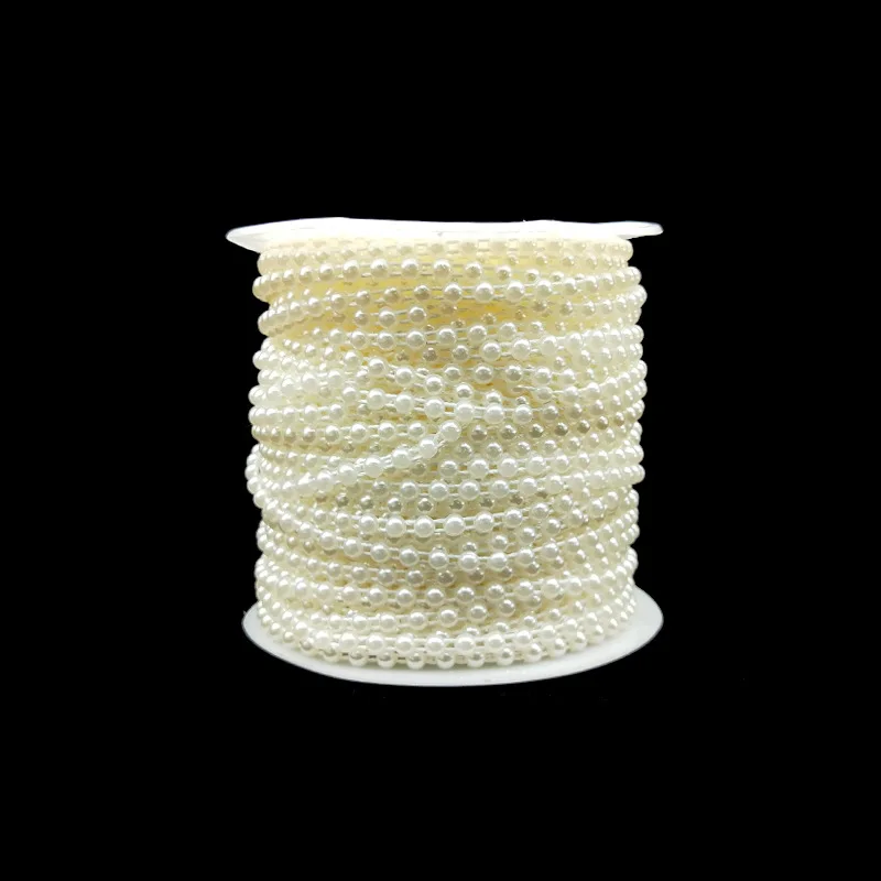 Rolls Of Semicircle Pearls abs Plastic Beads String Garment Accessories Plastic Beads Chain Roll