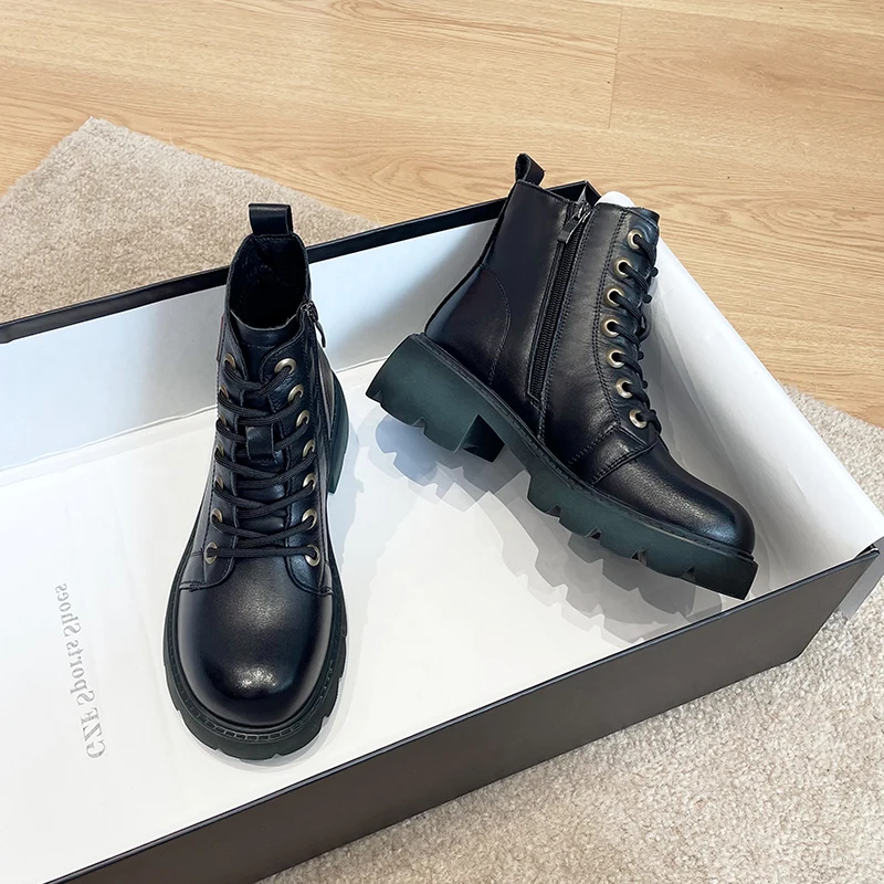 Wholesale OEM factory zip up genuine cowhide full leather Customized boots for women girl