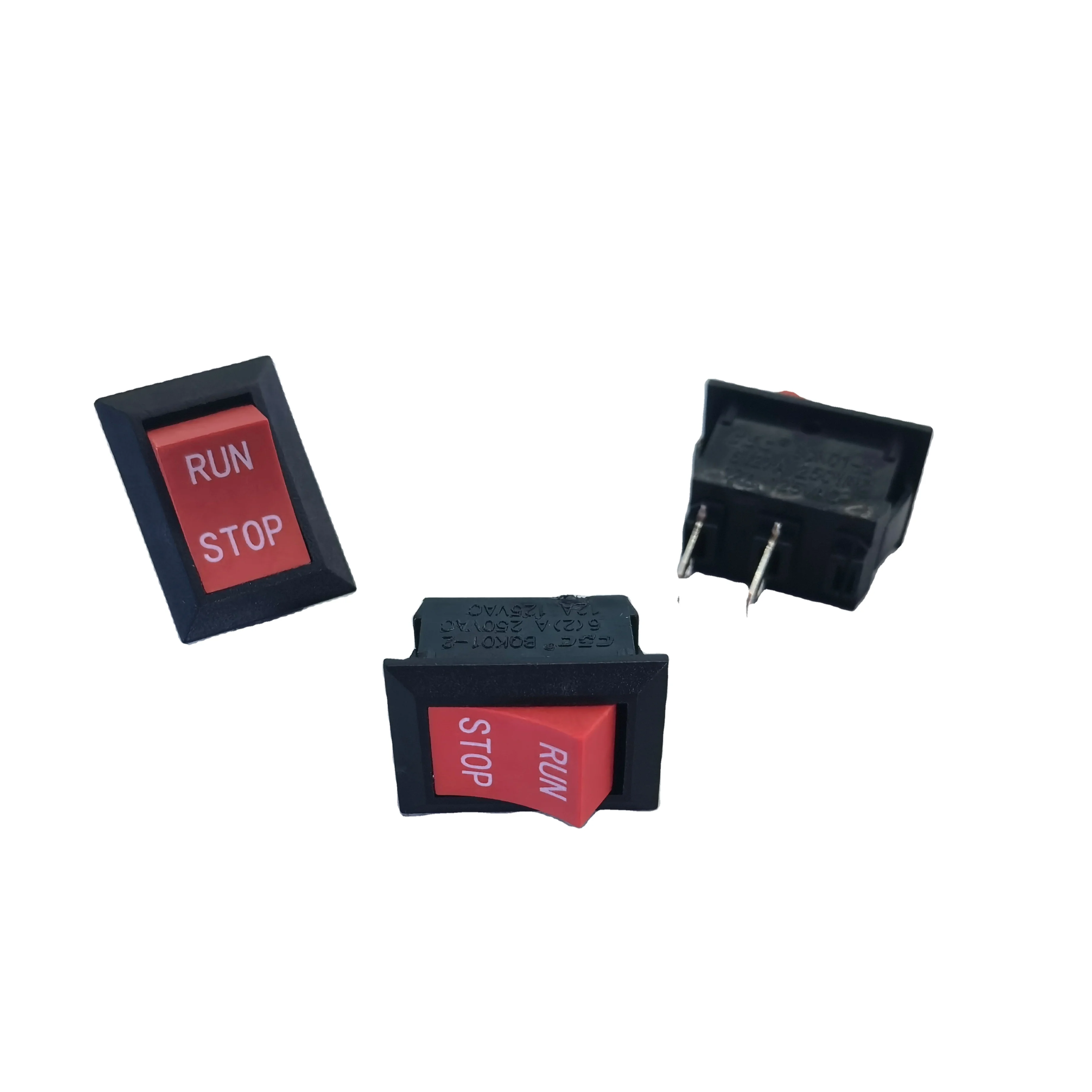New Factory BQK01-2 6(2)A 250VAC 12A 125VAC  Mini On-Off Rocker Switch Boat Switch