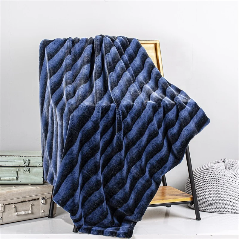 
Winter Super Soft Comfortable Blankets Faux Rabbit Fur throw 