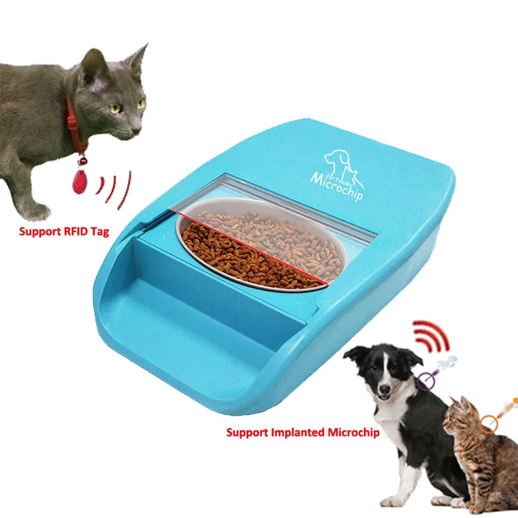 
China Original Factory automatic microchip pet feeder support implanted chip in cats+ 2pcs free RFID tag for multi-cats 