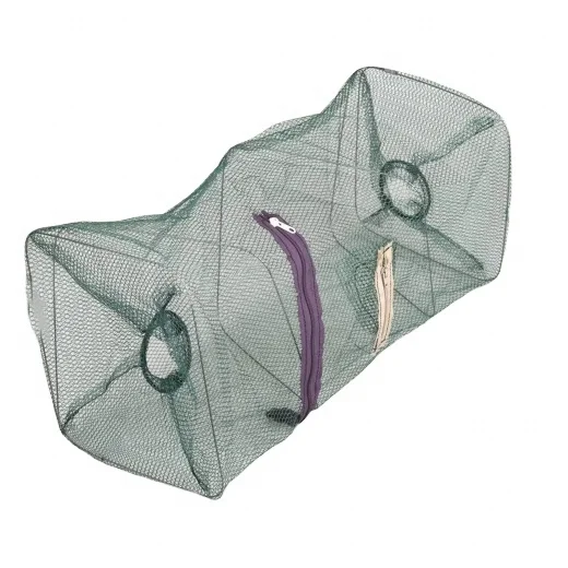 Collapsible foldable crab trap fishing net pe fishing accessories aquaculture trap for crayfish trap