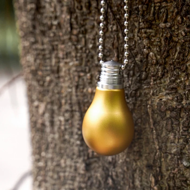 Outdoor Camping Portable Letter Opening Knife Key Hanging Buckle Pendant Small Light Bulb Knife Home Decoration Tea Knife