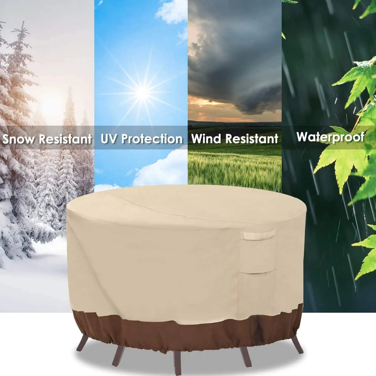  Furniture Dust Covers For Round Table Chair Sofa Outdoor Waterproof Patio Garden