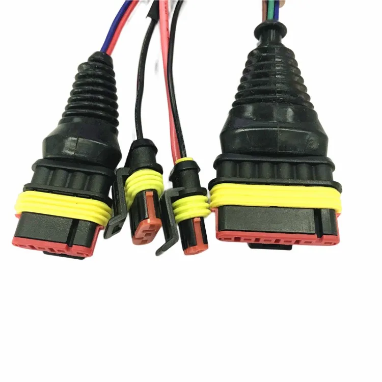 Custom Multi pin 6 Pin Amp 1.5mm Series Wiring Harness Waterproof Electrical Wire Cable Wire Loom