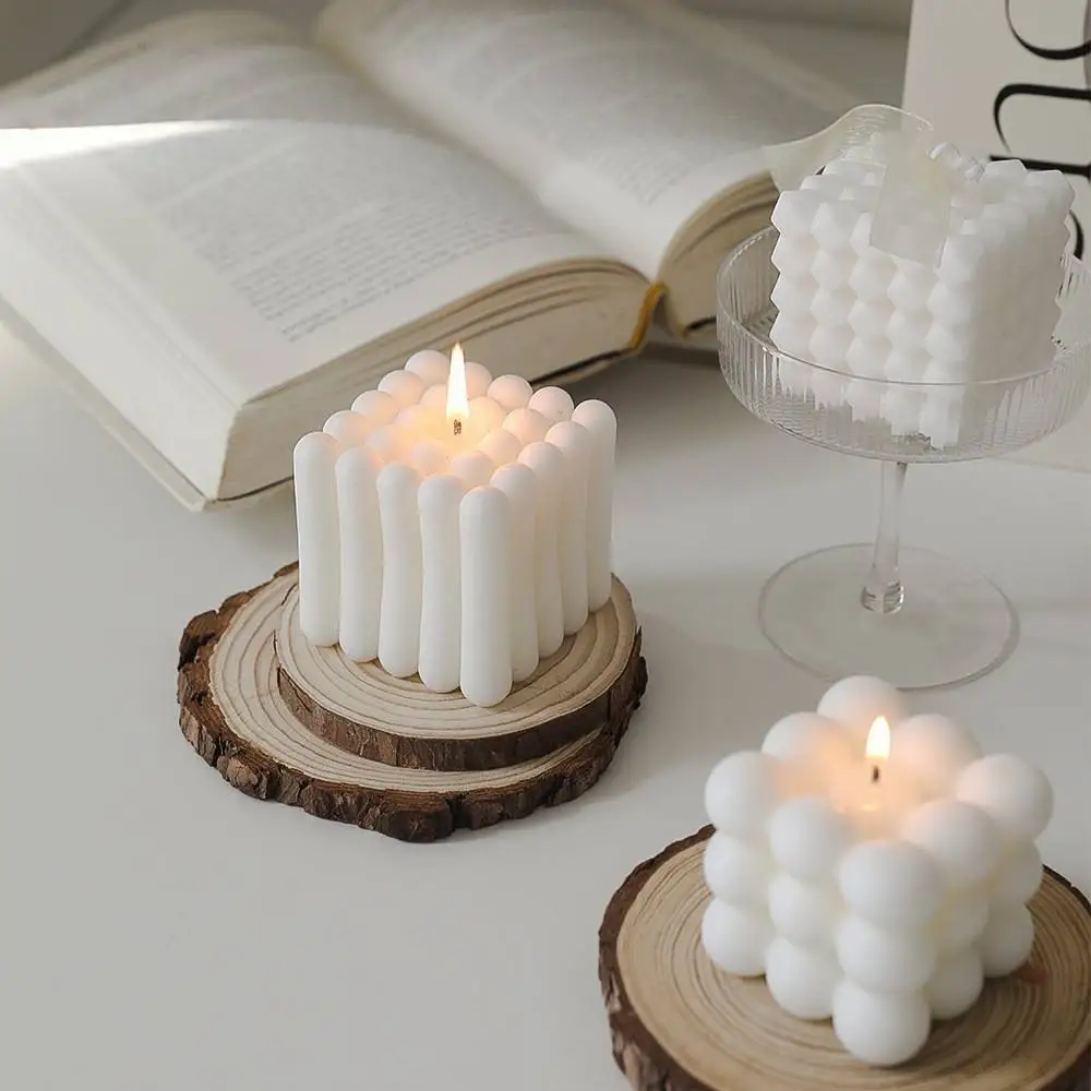 Ins Bubble Candle Cute Cube White Candles Scented Candles Home Decoration