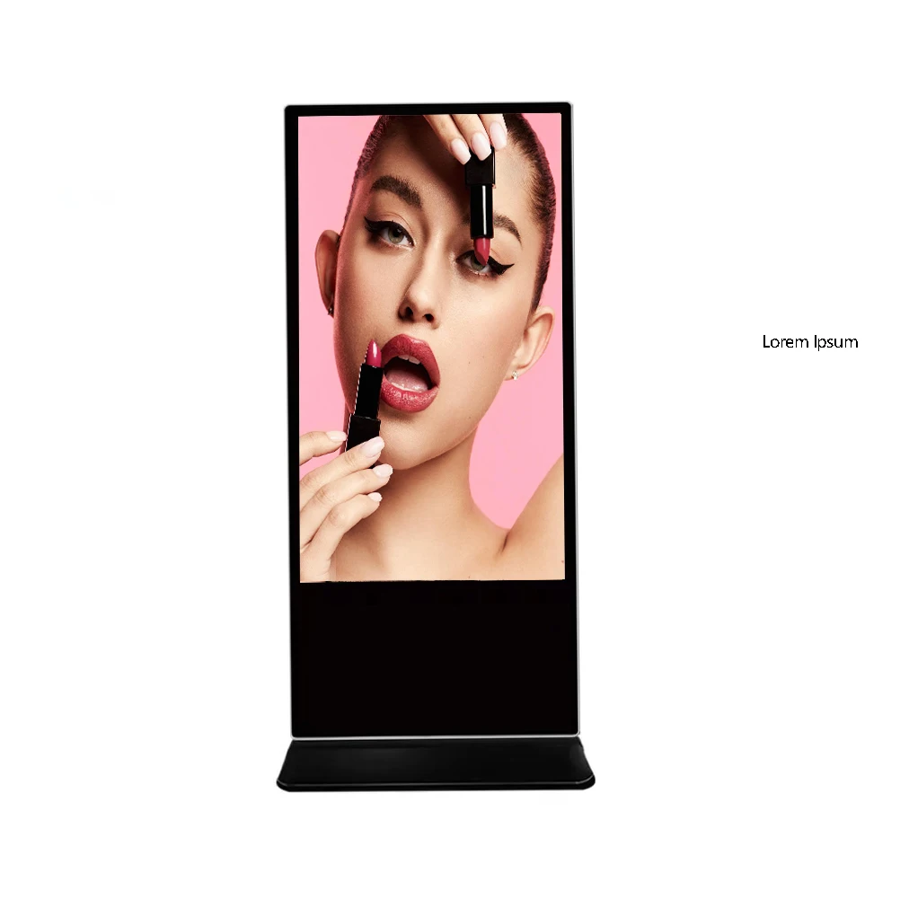 65 Inch CMS Software Indoor IR Touch Screen  Floor Standing Advertising Player Digital Signage And Display