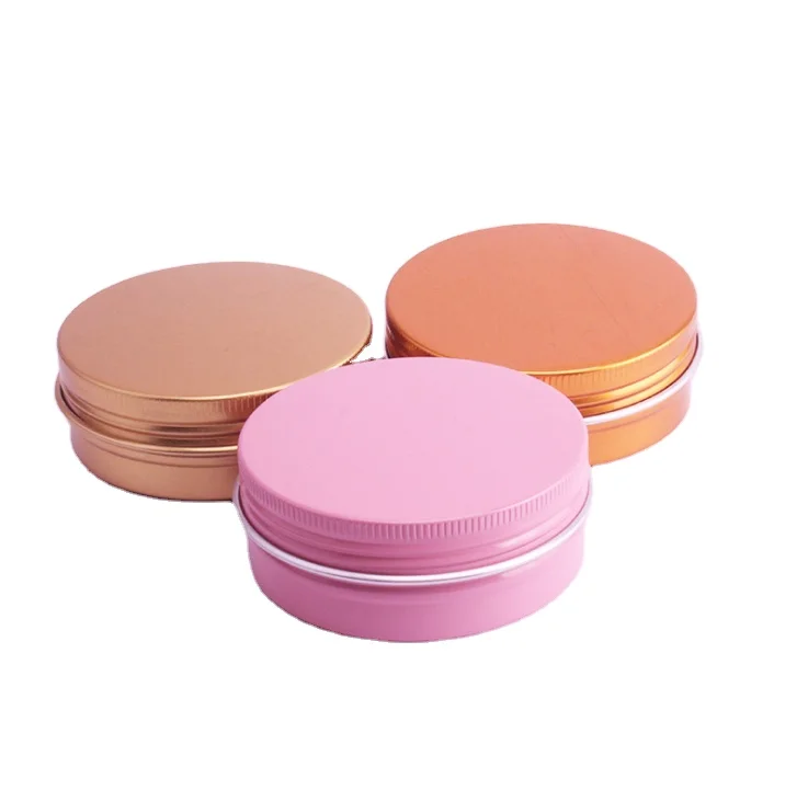 Empty  tin colorful golden black silver white pink red 5g 10g 15g 30g 50g 100g 120g 150g 3oz cans aluminum jar aluminum tin cans