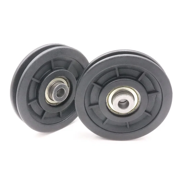 Fitness Equipment Pulley U groove nylon roller wheel 6202ZZ protruding bearing roller for fitness 10*91*18*25mm