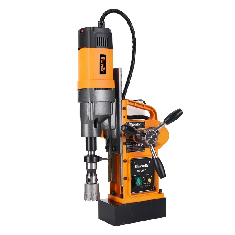 Marveille MW-28RT 1880W 16500N Magnetic Drill with stepless speed regulation tapping drill machine vertical drill 1600W 15000N