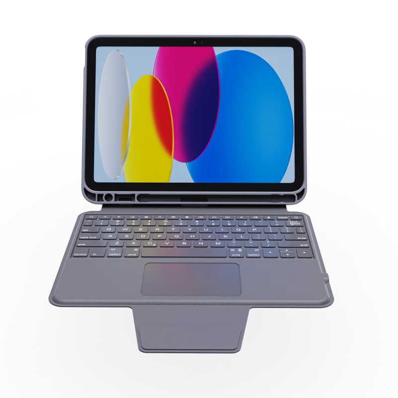 Смарт-клавиатура с голосовым управлением для iPad 10-го поколения, 2022, 10,9 дюйма, A2696, A2757, A2777, iPad 10, чехол с сенсорной панелью и отделяемой крышкой с подсветкой.