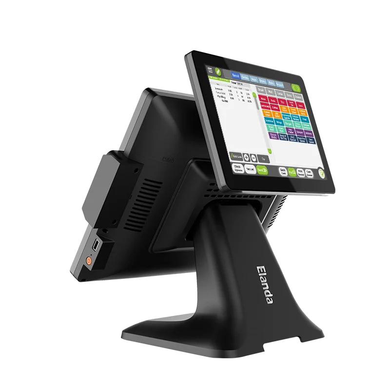 All in One Retail Windows Cash Register POS System 15 Inch Capacitive Touch Screen Monitor POS Machine