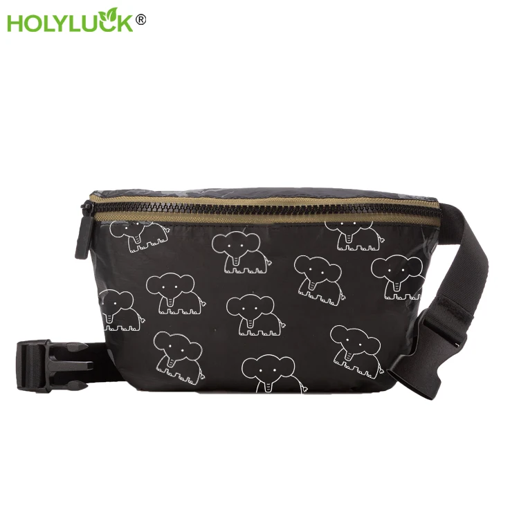 Holyluck Factory Degradable Recyclable Waterproof reusable Dupont Waist bag eco friendly Customs Tyvek fanny pack