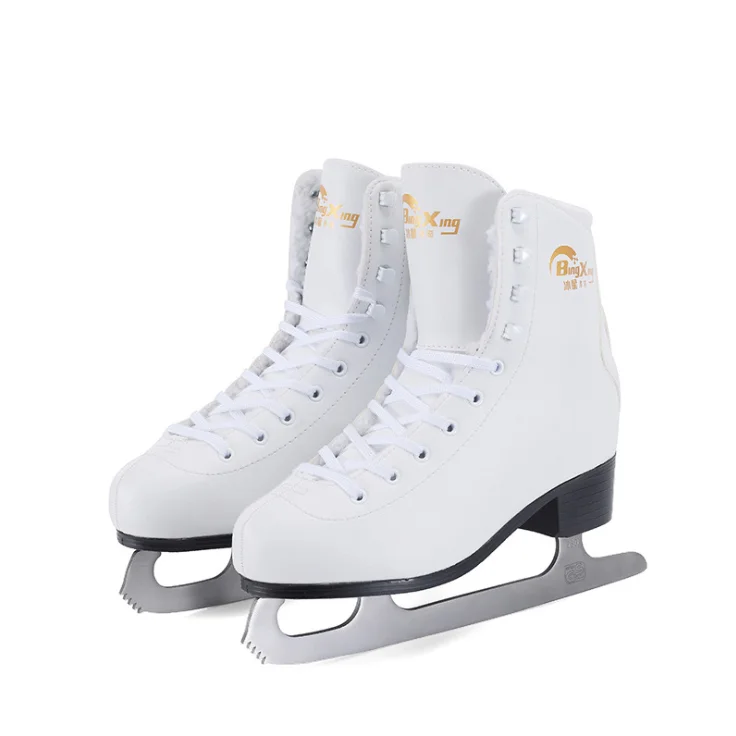 
PVC children and adult warm and velvet figure ice skate for beginners 