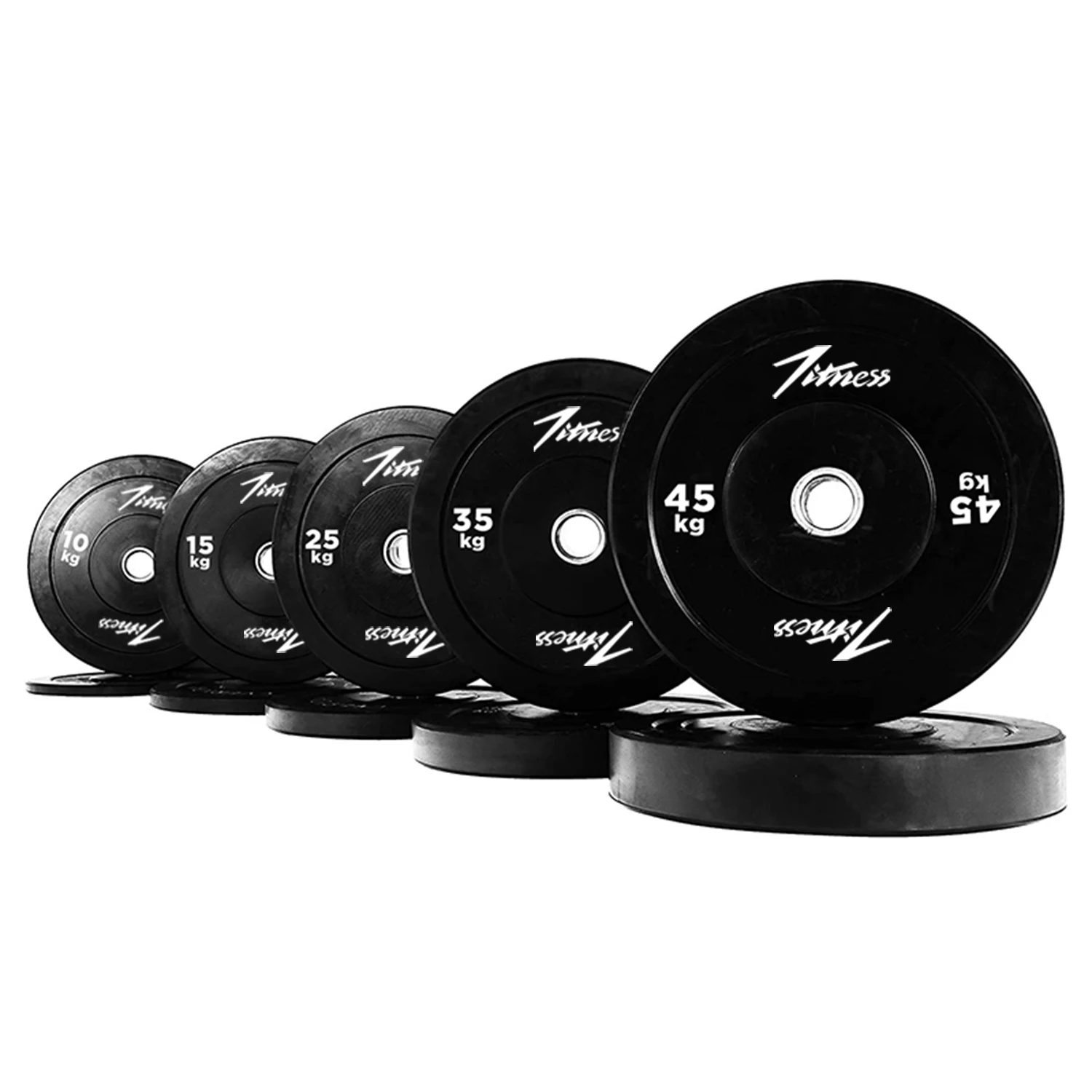 Custom 5kg 10kg 15kg 20kg 24kg Rubber Cast Iron Weight Plates Gym Black Weight Plates