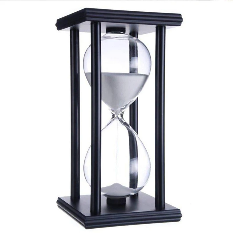 Equisite wooden 1/2/3 minute hourglass drop proof square hourglass creative handicraft gift for  birthday