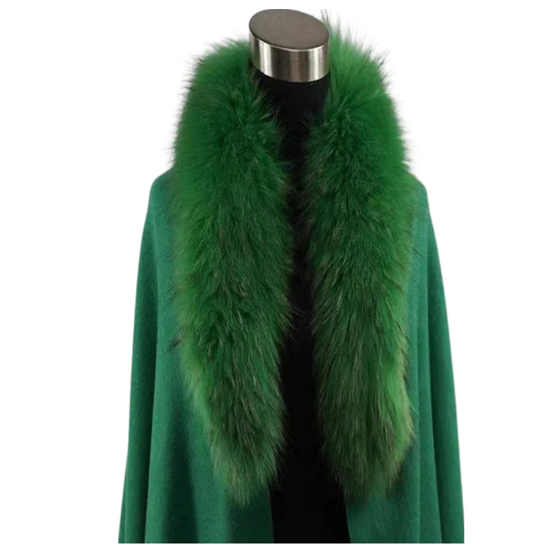 fur wool collar ladies thermal sleeve cape  jacquard fashion women fringe knitted for  shawl
