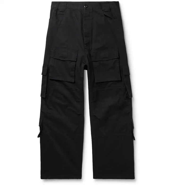 Custom Men Loose Hip Hop Streetwear Cargo Pants With Multi Pockets