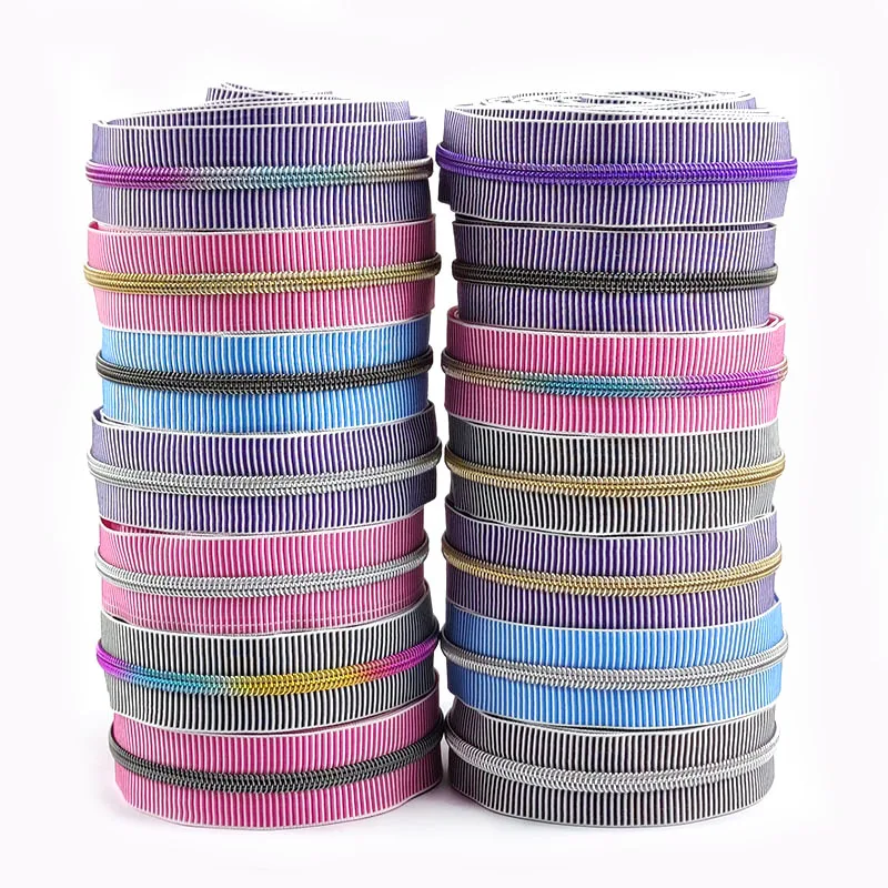 Meetee ZA900 5# DIY Garment Sewing Accessories Bag Backpack Luggage Zips Plastic Zippers Nylon Stripe Zipper Tapes