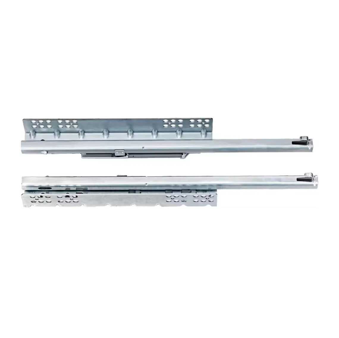 Brand New Undermount Drawer Slide Soft Close 2 Folds Hidden Single Extension Telescopic Channel Drawer Slide