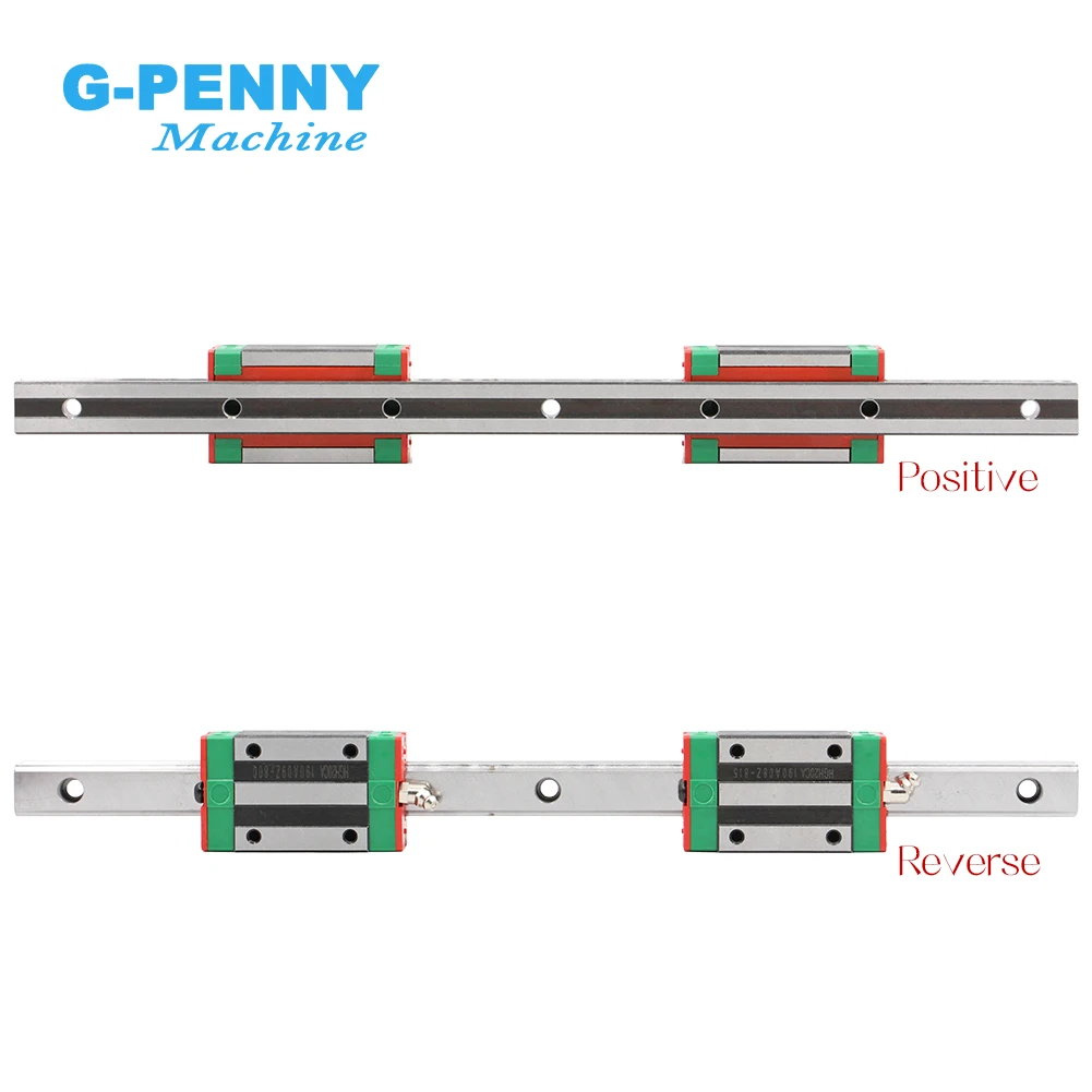 CNC Linear Guide Rail Square HGR20 20mm Square rail linear motion Length 200mm-500mm with HGH20 HGW20 Slide block ball screw