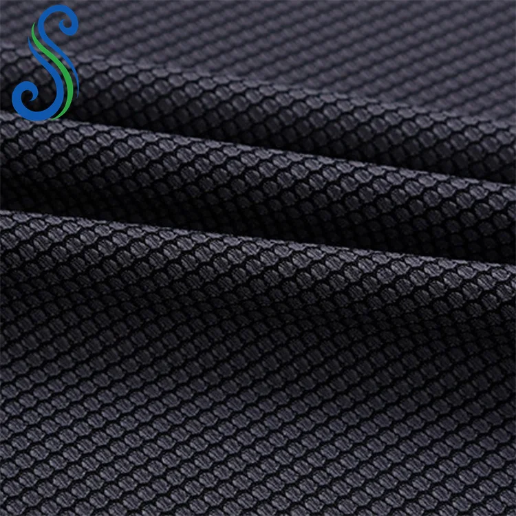 Factory Football Pattern Honeycomb Polyester Spandex Fabric for Shoes Bags