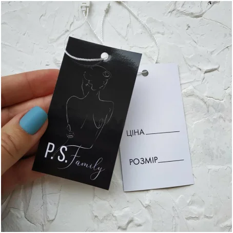 Customized print clothing hang tag paperboard garment swing hanging tag hand tags