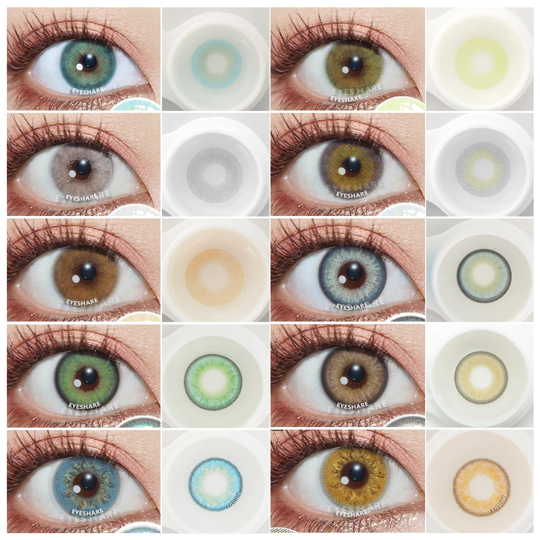 EYESHARE Colored Lenses Contacts Eye Makeup Cosmetics Contacted Lens for Cosplay Beauty Color Contact Lenses