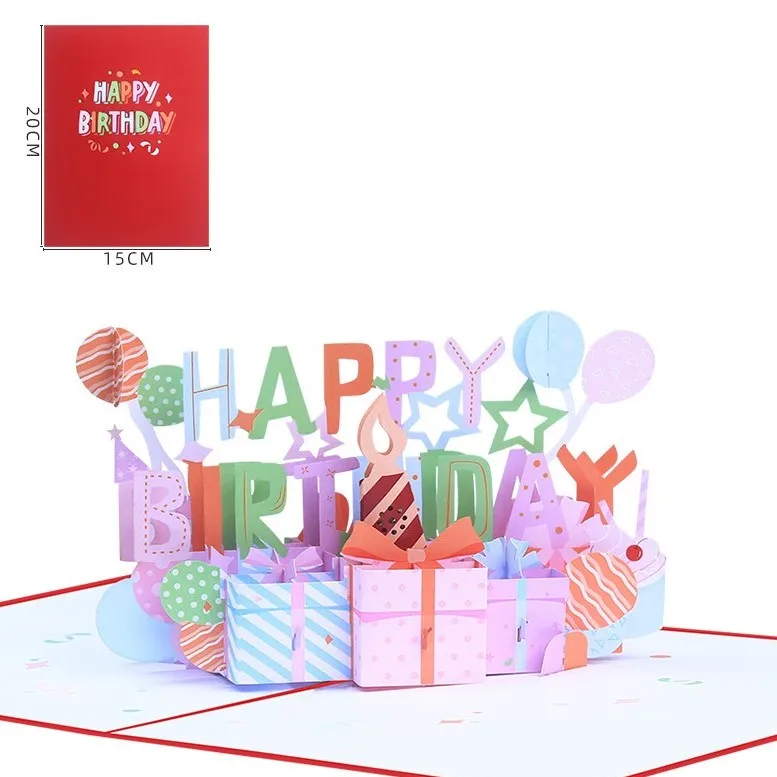 The best selling eco friendly greeting pop up happy birthday gift birthday cards with music