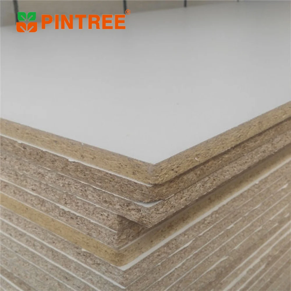 Linyi 18mm 4x9 furniture grade particle board white melamine particle board flakeboards for Living Room