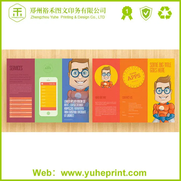 Wholesale Company free design flyer printing brochures advertising Newsletters leaflet