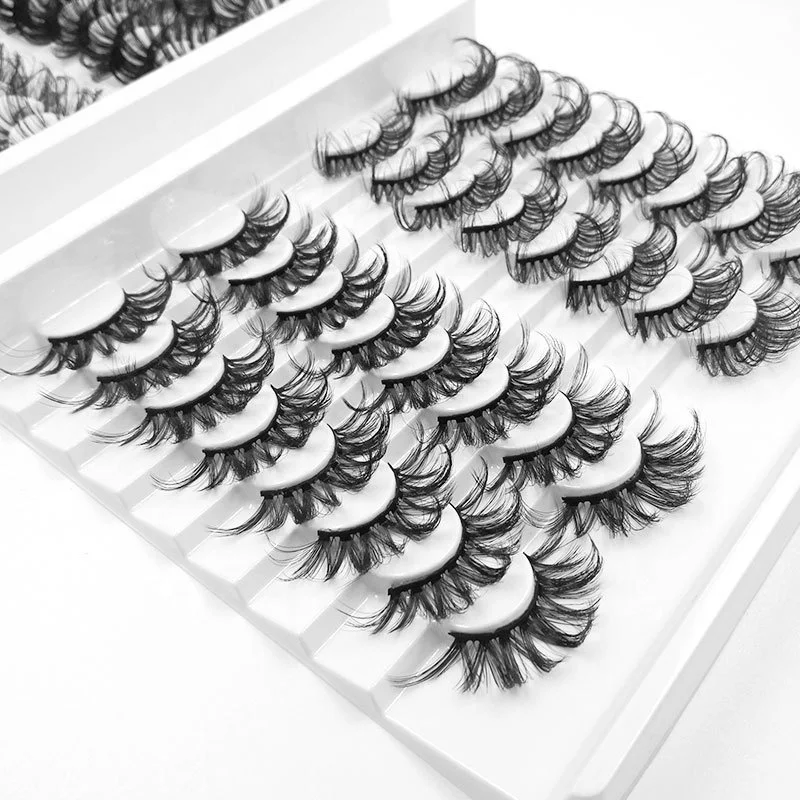 Wholesale Faux Cils Cruelty Free Vegan 3d Fiber Lashes Unique Private Label Packaging Faux Mink Eyelashes Vegan Eyelashes