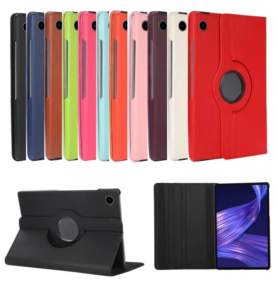 360 Degree Rotation Case Cover for PU Leather Stand Cover Shell For Samsung Galaxy Tab A8 10.5 SM-X200 SM-X205 2021 Tablet Case