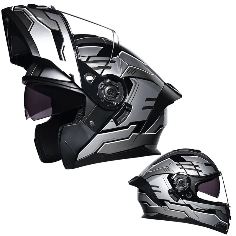 Motorcycle Helmet Four Seasons Cycling Men and Women V Uncover  DOT Double Mirror Full Helmet Full Cover Moto Helmet