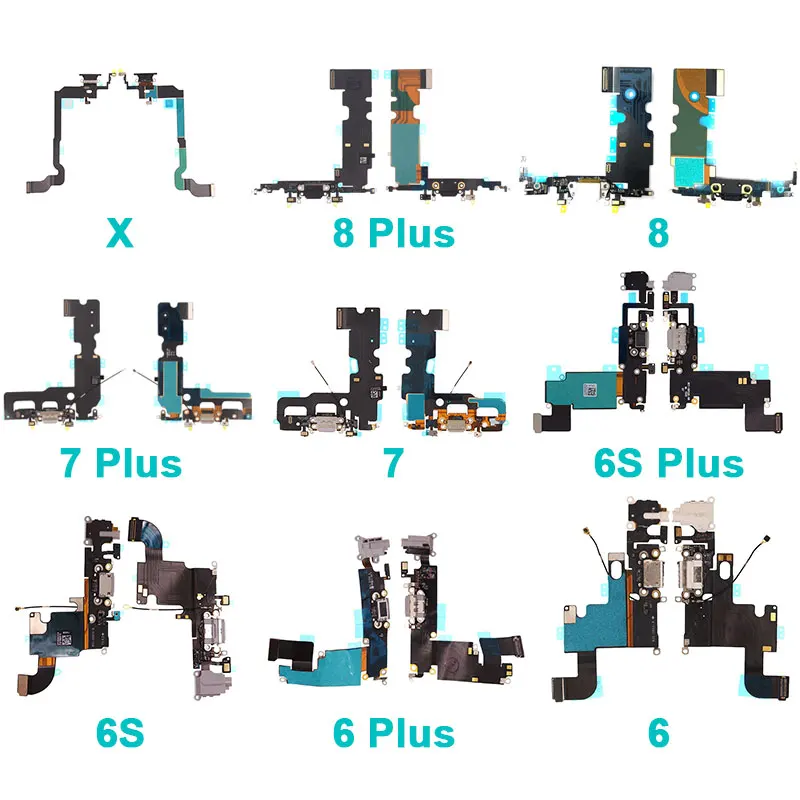 Mobile phone OEM Charging Port For iPhone 8  Charger Flex with Audio Dock Connector Flex