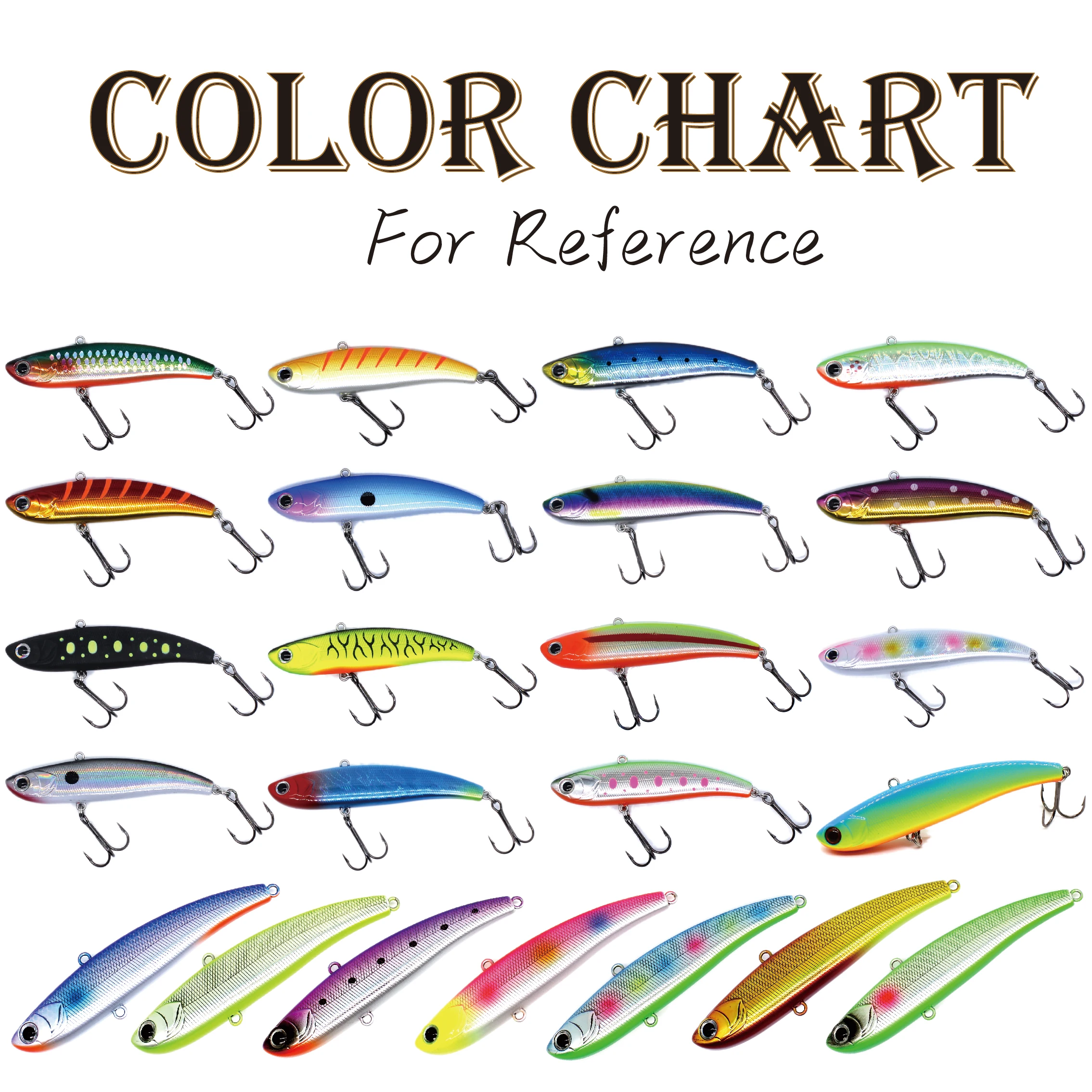 Stocked Sinking VIB Lure 90mm 29g Hard Bait Ice Fishing Vibration Lure VMC Hook Fluorescent UV Glowing