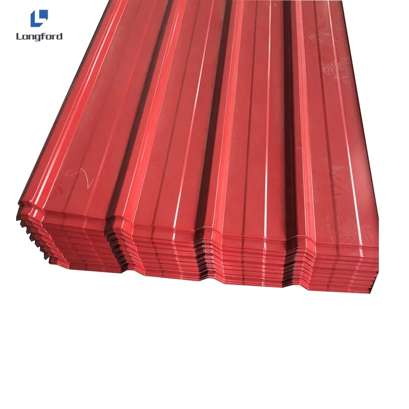 Roofing Sheets Galvanized Roofing Iron 0.8 Thickness Length 4 Meters Red Bent Tiles Wave Roofing High Corrosion Resistance Mall