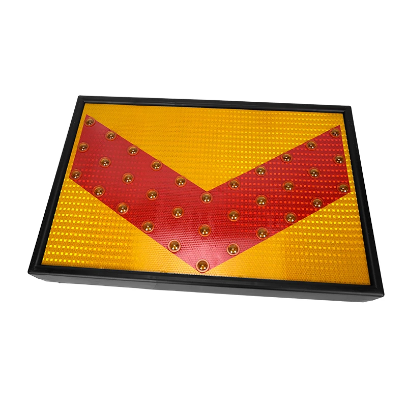 Solar Powered Road Safety 33PCS LED Flashing Arrow Chevron Direction Indicator 3M Reflective Traffic Warning Signage Sign Board