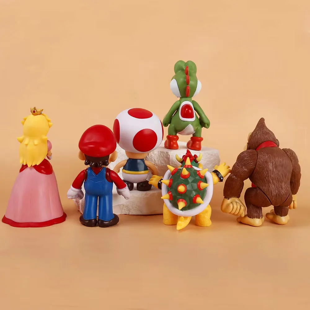 Mario Figure toy  6pcs/set PVC Action Figure  15cm high bros figure toy anime collect doll for kids birthday gift cake topper